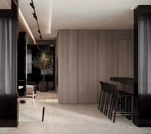 Panneau mural intérieur en bois 3D de luxe, en <span class=keywords><strong>cuir</strong></span> écologique, résistant à l'eau et au feu, décoratif et stratifié, pour application hôtelière - Product Image 2