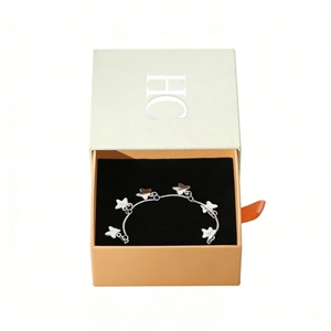 Custom Bangle Box Luxury Rigid Sliding Jewelry Gift Box Flocked <b>Insert</b> Foil Stamping Custom Logo Jewelry Packaging Manufacturer - Product Image 5