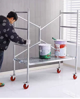 Échafaudage mobile Xinxing, tour d'échafaudage robuste en aluminium, roues verrouillables, plateforme réglable, travaux de construction 500