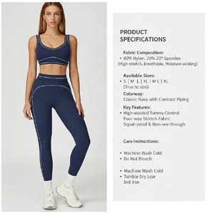Conjuntos de Yoga de 3 Piezas Transpirables y Casuales de Talla Grande, <span class=keywords><strong>Ropa</strong></span> Deportiva <span class=keywords><strong>para</strong></span> Mujer, Traje de Entrenamiento, <span class=keywords><strong>Ropa</strong></span> de <span class=keywords><strong>Gimnasio</strong></span> - Product Image 2