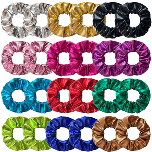Coleteros para Niñas, Coleteros de Satén al por Mayor, Bandas Elásticas Metálicas Brillantes para el Cabello, Accesorios para el Cabello con Purpurina para Gimnasio y Baile - Product Image 1