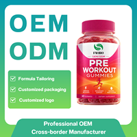 Gummies pré-entraînement OEM ODM, 60 unités, booster d'énergie, soutien à l'entraînement, complément alimentaire, marque privée