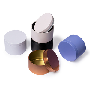 Fabrika stok <span class=keywords><strong>Metal</strong></span> ambalaj 6 oz 4oz mat siyah toptan beyaz teneke mum 8 oz konteyner mum teneke - Product Image 1