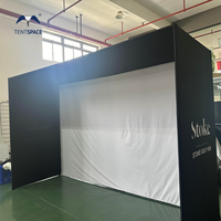 Fábrica de marco de hierro, venta al por mayor, carcasa de bajo precio, pantalla de simulador de Golf, cabina Rectangular de proyección interactiva para juego de Golf AR