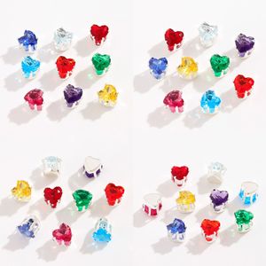 Heart Shaped 925 Silver <b>Crystal</b> Rhinestone Claw Setting DIY Jewelry Accessories For Bracelet Necklace Unisex Cute Everyday Wear - Product Image 3