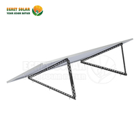 Support solaire triangulaire en aluminium à prix d'usine pour système photovoltaïque sur toit ou au sol, pour 1 ou 2 modules