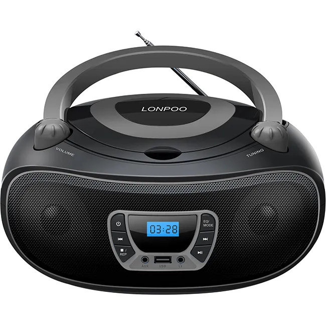 נייד נגן עם CD/FM/USB/MP3/LCD מסך/אודיו קלט עם פלאש CD Boombox