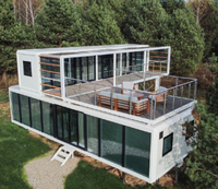 Maison préfabriquée mobile de luxe en conteneur extensible de 40 pieds, 20 pieds, 30 pieds, 2, 3, 4, 5 chambres, villa préfabriquée, maison portable