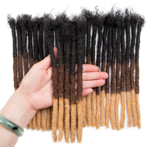 BLT Dreadlocks Cheveux Humains Épaisseur 0,8 cm Cheveux Indiens Remy Bruts Entièrement Faits à la Main Extensions de Locs Souples 8 Pouces - Product Image 1