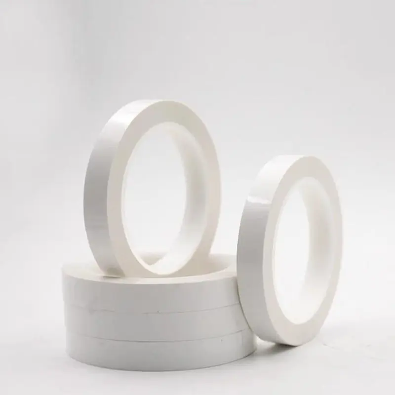 Cinta adhesiva de Mylar acrílica de 55 micrones blanca, aislamiento de resistencia al calor, cinta adhesiva de película de poliéster electrónica para pintar