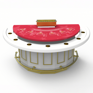 Venta al por Mayor de Mesa de Póker Profesional de Madera Antigua de 8 Asientos, de Calidad Casino, Personalizada, Negra, Premium - Product Image 6