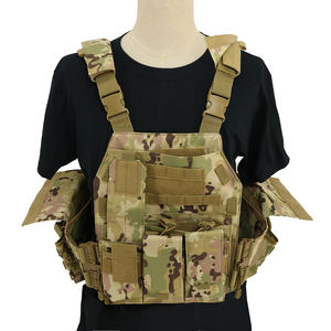 Gilet tactique porte-plaque gilet en nylon léger à dégagement rapide pour hommes armure réglable avec système MOLLE - Product Image 1