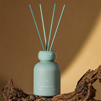 Diffuseur de parfum d'ambiance tendance pour la maison, bouteille gourd Morandi mate, bâtonnets de couleur assortie, marque privée, pour cadeau de pendaison de crémaillère