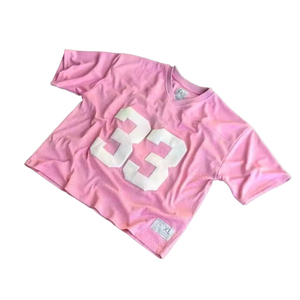 Camisetas OEM con cuello en V, de tejido grueso, estilo holgado, con estampado, de malla, personalizadas para fútbol, béisbol, baloncesto, camisetas de fútbol americano para hombre - Product Image 1