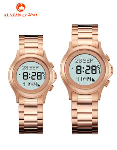 Nouvelle montre-bracelet en acier inoxydable Azan 2025, montre religieuse islamique, Coran sacré, <span class=keywords><strong>direction</strong></span> de <span class=keywords><strong>la</strong></span> <span class=keywords><strong>Mecque</strong></span>, boussole Qibla automatique, montre étanche - Product Image 4