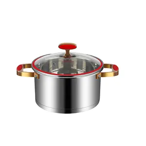 Cacerola de acero inoxidable para calentador de alimentos, olla de calidad alimentaria, juego de utensilios de cocina, 304