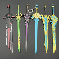 Mini couteau personnalisé simulé modèle d'épée ancienne épée chinoise porte-clés bijoux accessoires métal artisanat
