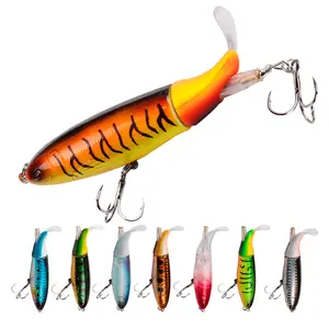 10cm 13G Propeller Lure Fishing Topwater Floating VIB Plastic Lure Hard Fishing Baits With Treble Hooks