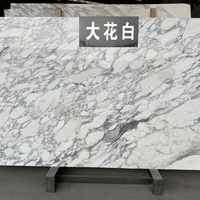 Dalle de marbre Arabescato Corchia naturel de luxe moderne, polie, veines blanches et noires, qualité supérieure, durable pour revêtement mural et de sol de villa