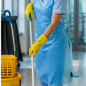 Kangle Disposable <b>Plastic</b> Apron Oil and water resistant Lightweight HDPE LDPE Apron Medical Cleaning Aprons - Product Image 1