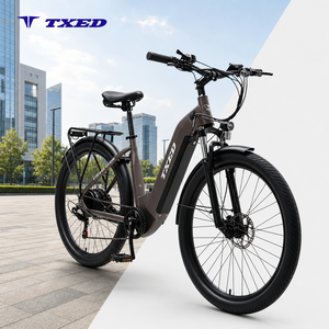 Bicicletta elettrica da montagna TXED New Trends 27,5 pollici con motore posteriore da 36V 250W, 7 velocità, forcella ammortizzata, bici elettrica urbana - Product Image 1