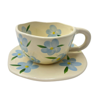 Tasses en céramique faites à la main cerise ours tasse en céramique faite à la main après-midi thé Cupsets tasse petite avec poignée
