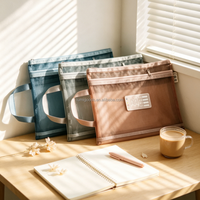 Pochette de rangement portable en nylon A4 avec fermeture éclair et logo personnalisé Lumi, organiseur de documents pour étudiants, vente en gros