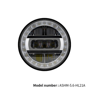 Phare led résistant aux UV 12V 24V <span class=keywords><strong>5</strong></span> 3/4 pouces avec faisceau Halo Hi-Lo Feu de position DRL & Turn pour moto, camion, <span class=keywords><strong>bus</strong></span>, 4x4 Unimog - Product Image 2