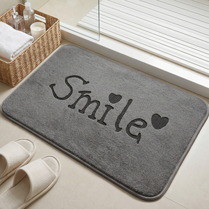 Alfombra de Entrada Antideslizante de Forro Polar con Relieve, Alfombra de <span class=keywords><strong>Baño</strong></span> Absorbente de Microfibra, Alfombra Súper Absorbente para Interiores del Hogar - Product Image 1