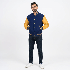 Veste universitaire pour homme de haute qualité, personnalisée, couleur unie, réversible, vente en gros pour la saison hivernale, prix bas, FINER THREADS - Product Image 1