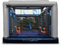 Vente flash - Château gonflable interactif en PVC, facile à installer, taille personnalisable, disco, danse, château gonflable pour adultes, boombox