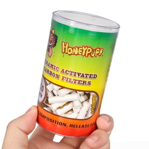 ไส้กรองบุหรี่แบบใช้แล้วทิ้ง Honeypuff เซรามิกผสมถ่านกัมมันต์ 150 ชิ้น รูปทรงกลม เพื่อควันที่นุ่มนวล - Product Image 3