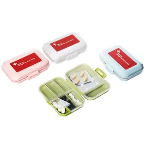 March Expo Wholesale Medical Promotional Gifts Square Pill Cases 8 Compartments Portable Pill Box Small Plastic Boxes