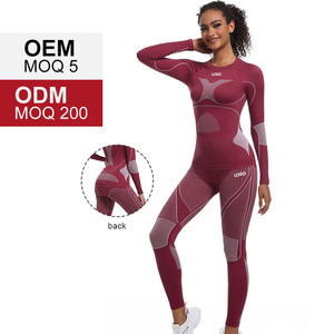 6675 femmes sous-vêtement thermique couches de Base thermique femmes-vêtements de Ski dames Compression athlétique longs Johns peaux ensemble - Product Image 6