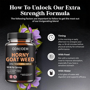 Horny Goat suplemen pria, dengan akar Maca hitam Tongkat Ali Saw Palmetto <span class=keywords><strong>Panax</strong></span> ekstrak Ginseng Horny Goat kapsul gulma - Product Image 3