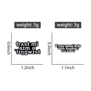 Drôle Linguiste Citation Épingles En Émail Langue Expert Broche Revers Badge pour Vêtements Bijoux Cadeau pour <span class=keywords><strong>Amis</strong></span> - Product Image 6