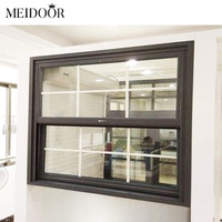 Fenêtres en verre à double suspension en aluminium à levage vertical interne pour chambre à coucher en aluminium