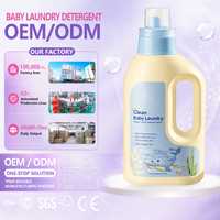 Détergent à lessive pour bébé, hypoallergénique, liquide, doux pour la peau, à base de plantes, pour vêtements délicats, OEM ODM