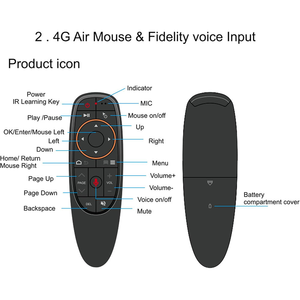 G10S 2.4G Wireless Air Mouse Voice <span class=keywords><strong>Remote</strong></span> dengan Giroskop untuk Android TV Box, Smart TV, Windows PC, <span class=keywords><strong>Laptop</strong></span> - Product Image 5