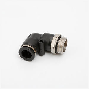 Conector Neumático de Codo Pl8 G06 de Plástico de Conexión Rápida con Anillo de Sellado para Manguera de Aire - Product Image 1