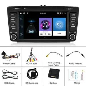 Autoradio 8 pouces avec Carplay et Android Auto <span class=keywords><strong>pour</strong></span> Skoda Octavia 2 A5 2004-2013, Navigation GPS, WiFi, Radio FM, Stéréo - Product Image 6
