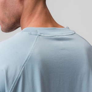 T-shirt de sport pour homme en coton 100% personnalisé avec logo imprimé OEM, décontracté, pour la salle de sport, col rond, manches courtes, t-shirts pour hommes - Product Image 3