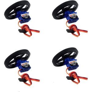 Micro-moteur à rotation continue Feetech Fs90r avec roue à pneu RC pour Arduino Microbit, lot de 4 - Product Image 1