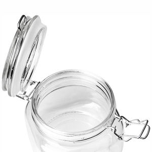 Best-seller Bouteilles en verre hermétiques de 500ml Conteneur de stockage des aliments Bocaux en verre avec couvercle à verrouillage/couvercle rabattable - Product Image 3