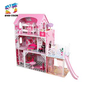 Casa de muñecas grande de madera <span class=keywords><strong>para</strong></span> <span class=keywords><strong>niñas</strong></span>, 3 pisos, W06A445 - Product Image 4