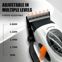 Tondeuse à cheveux professionnelle Kemei KM-1423 à rotor externe 10000 tr/min, rechargeable, lames SPACE, écran LCD, sans fil, pour homme