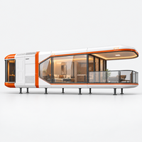 Villa Modulaire de Luxe Portable 20ft 40ft 2 Chambres Conteneur en Acier Maison Préfabriquée Modulaire pour Camping