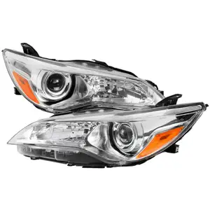 Lampu depan lampu depan untuk Toyota Camry LE 2015-2017 Model AS perumahan krom lensa jernih lampu depan lampu Head