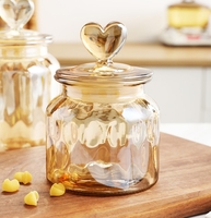 Pot de conservation en verre transparent de haute qualité pour chocolat, biscuits, bonbons, thé, grains de café, fruits secs - 650 ml/950 ml/1350 ml, bouteille scellée