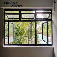 Auvent en aluminium avec fenêtres à double vitrage pour maison